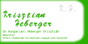 krisztian heberger business card